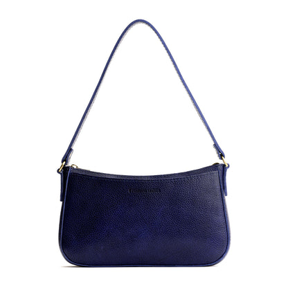 Cobalt*Small | Petite bean shaped shoulder bag with a zipper closure