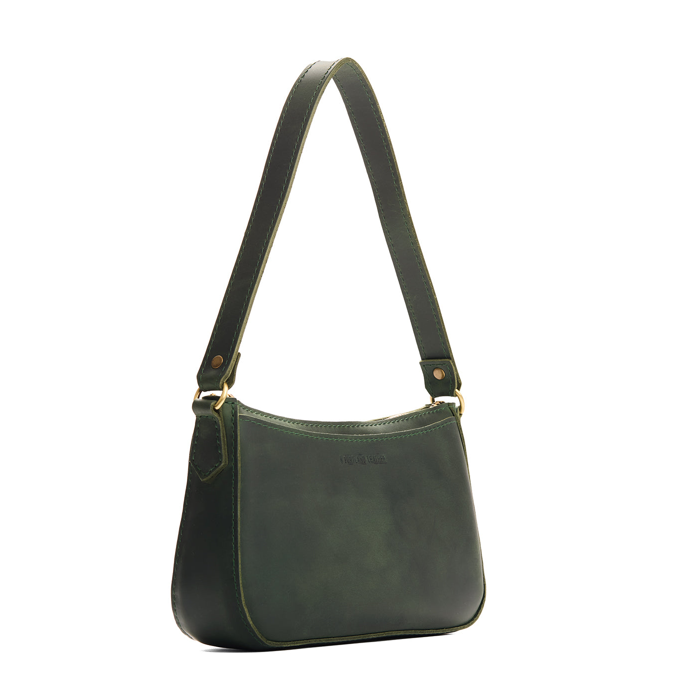 Evergreen*Small | Petite bean shaped shoulder bag with a zipper closure