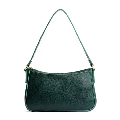 Forest Green*Small | Petite bean shaped shoulder bag with a zipper closure