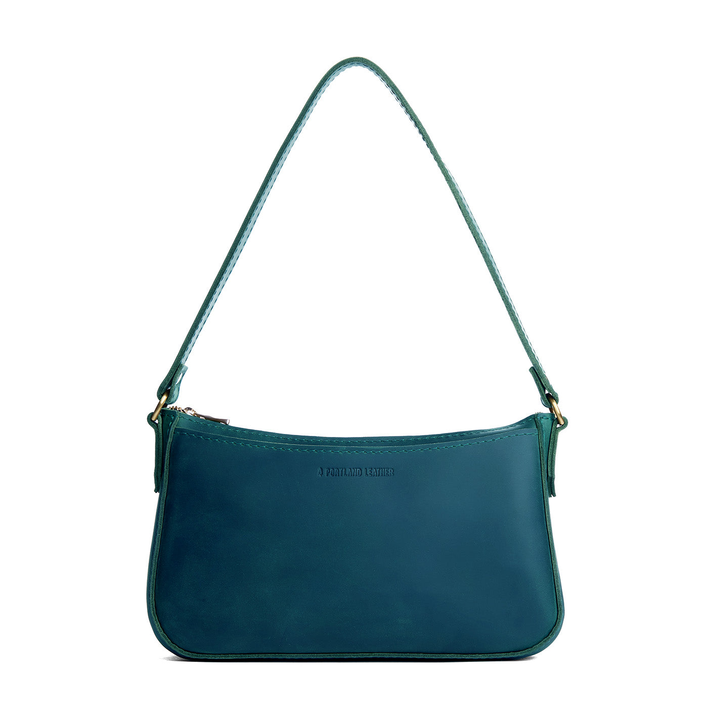 Westward Blue*Small | Petite bean shaped shoulder bag with a zipper closure
