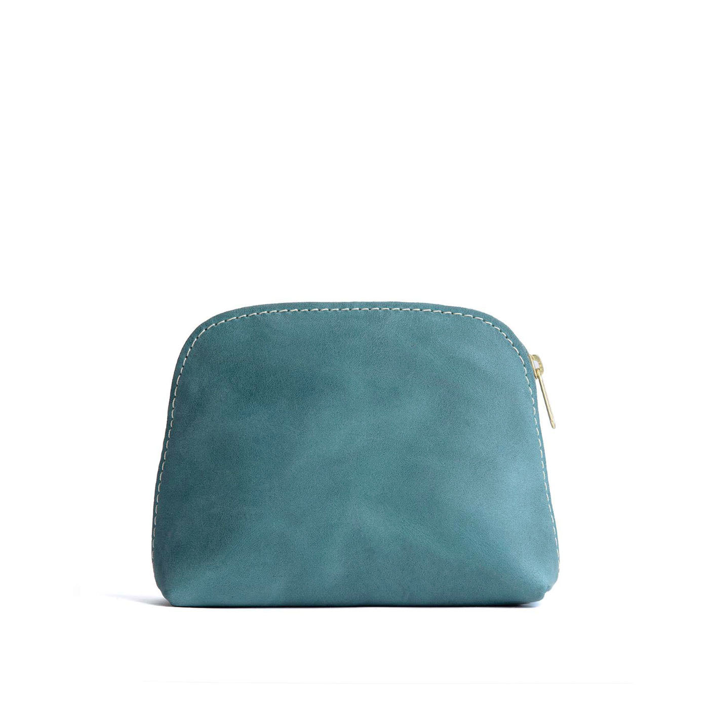 Aqua*Classic | Compact leather pouch with top zipper