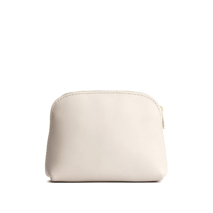Bone*Classic | Compact leather pouch with top zipper