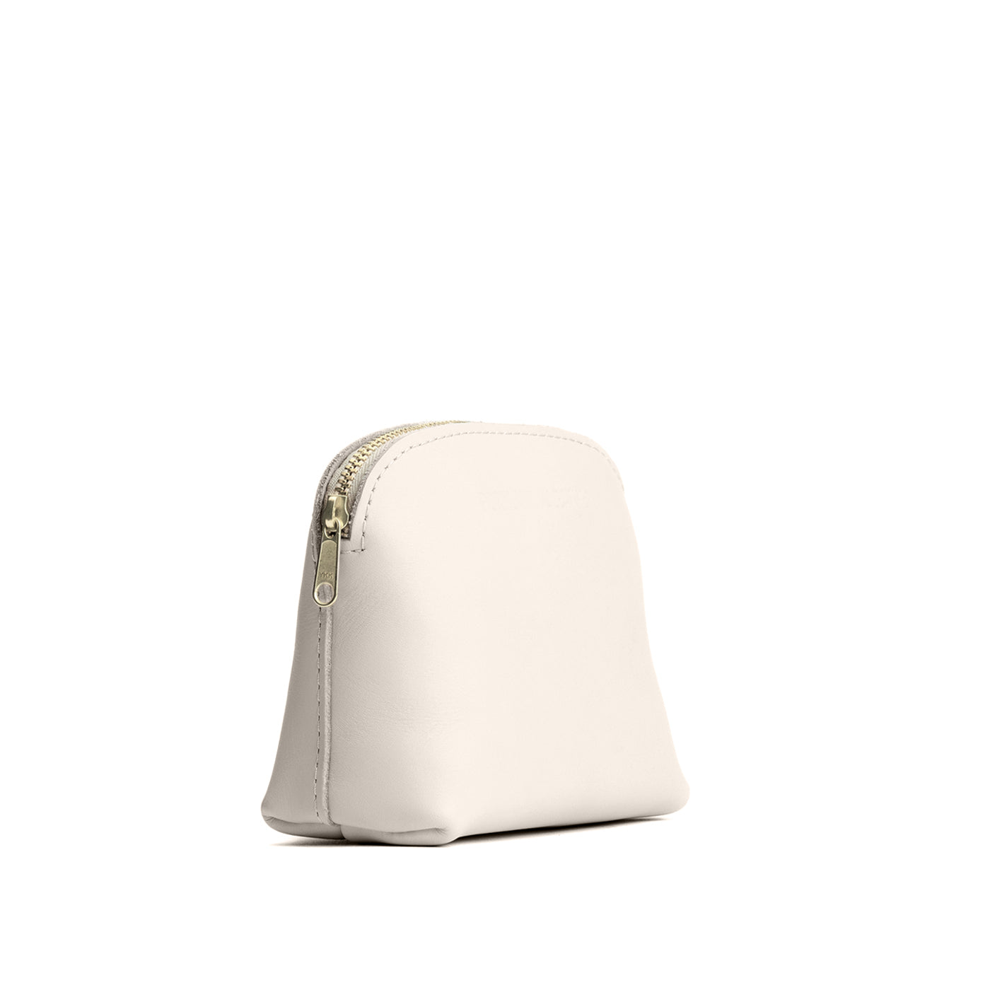 Bone*Classic | Compact leather pouch with top zipper