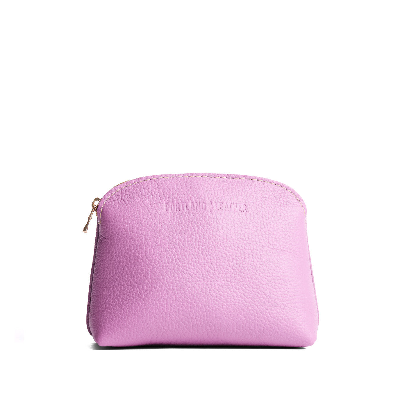 Calla Lily*Classic | Compact leather pouch with top zipper