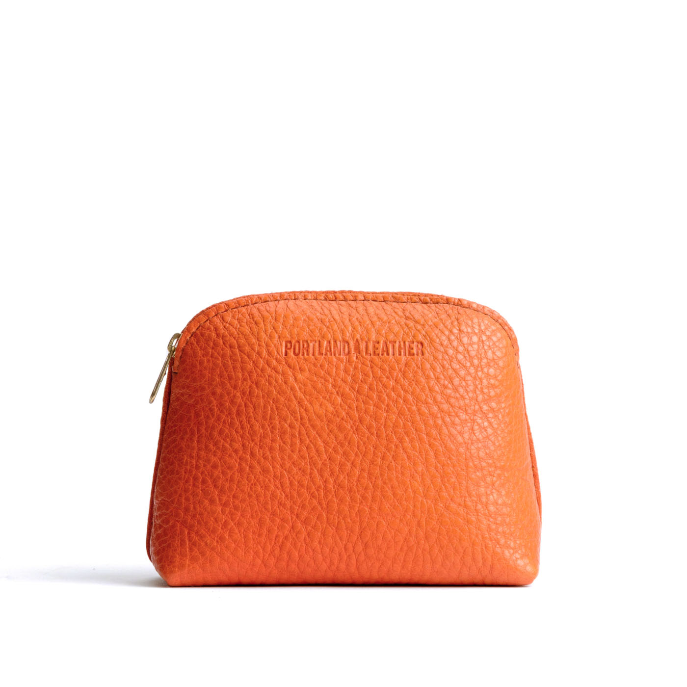 Cape Coral*Classic | Compact leather pouch with top zipper