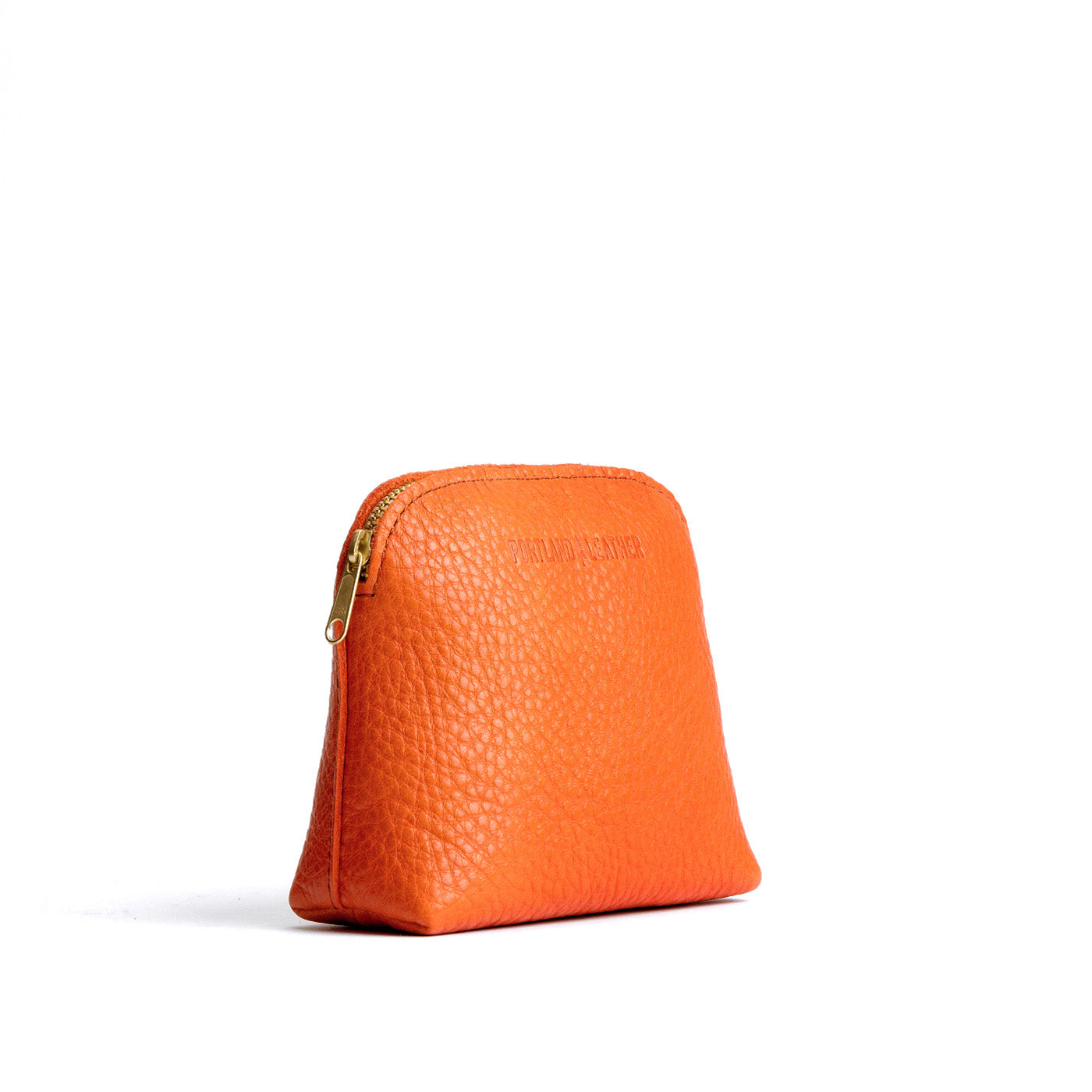Cape Coral*Classic | Compact leather pouch with top zipper