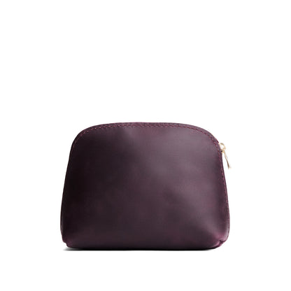 Larkspur*Classic | Compact leather pouch with top zipper