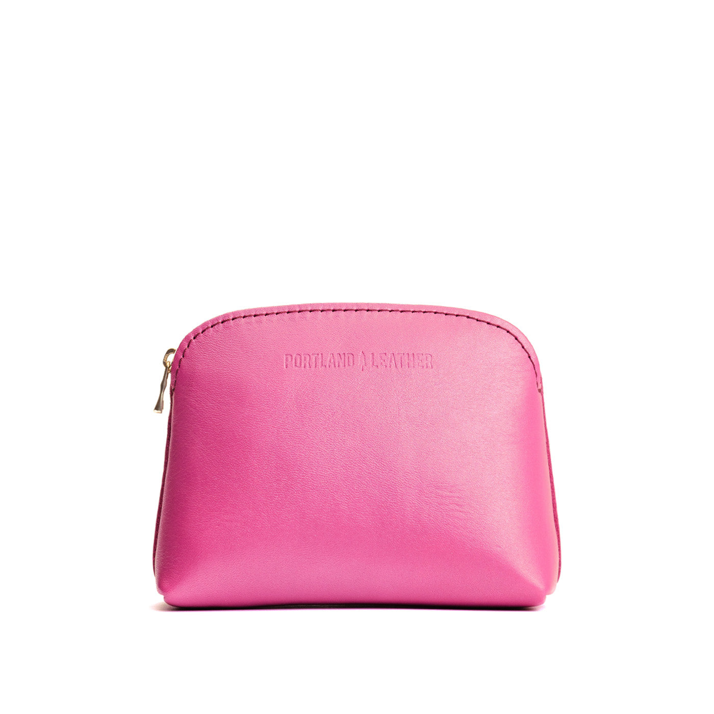Lip Gloss*Classic | Compact leather pouch with top zipper