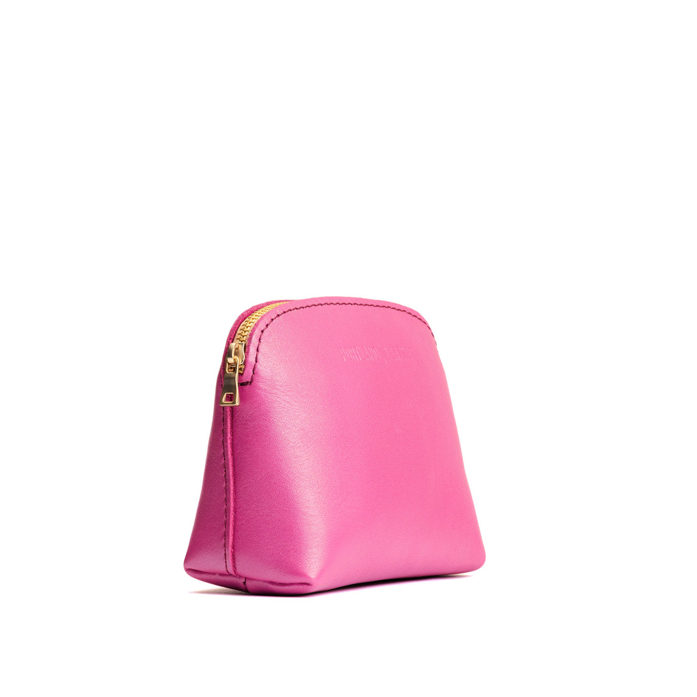 Lip Gloss*Classic | Compact leather pouch with top zipper