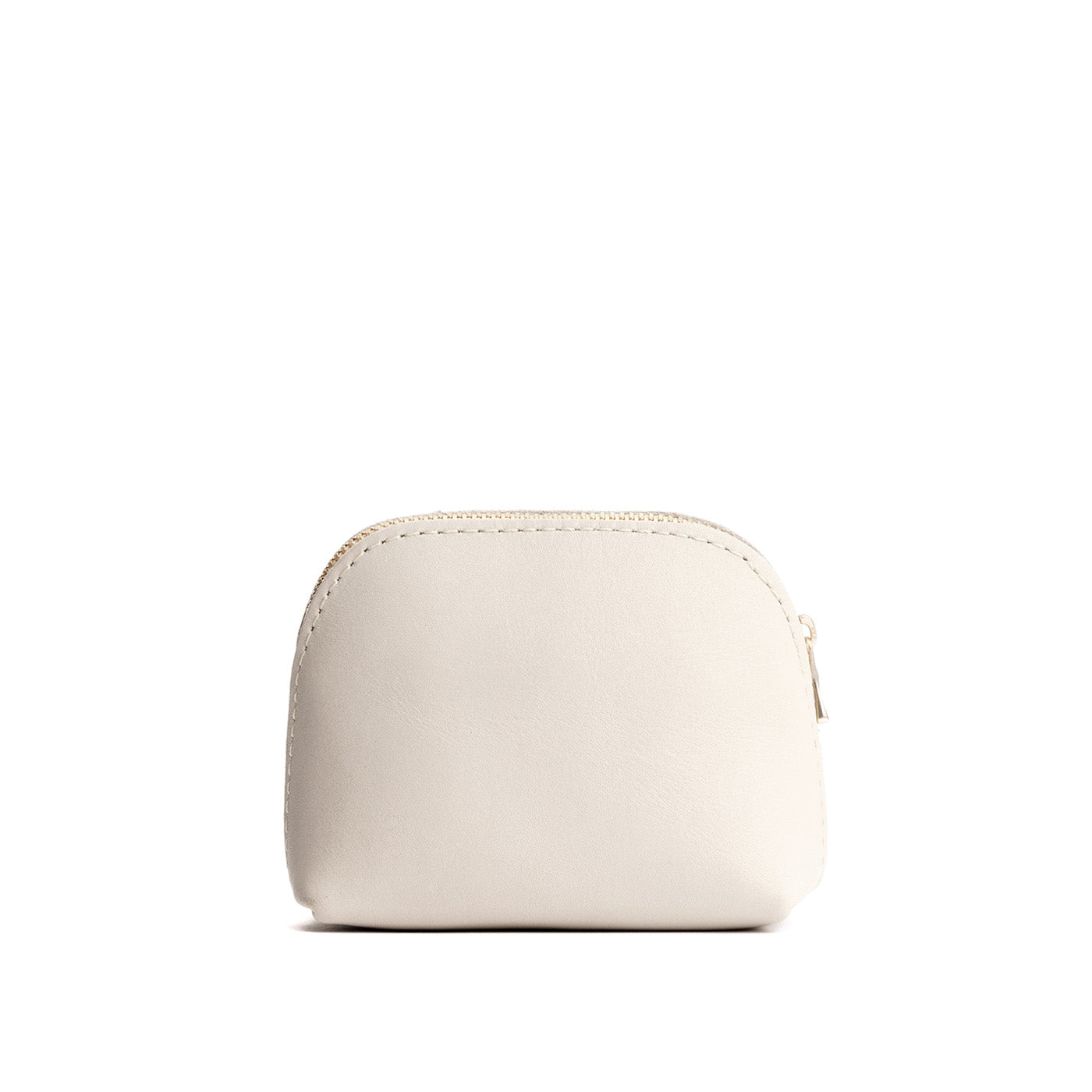 Bone*Mini | Compact leather pouch with top zipper