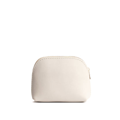 Bone*Mini | Compact leather pouch with top zipper