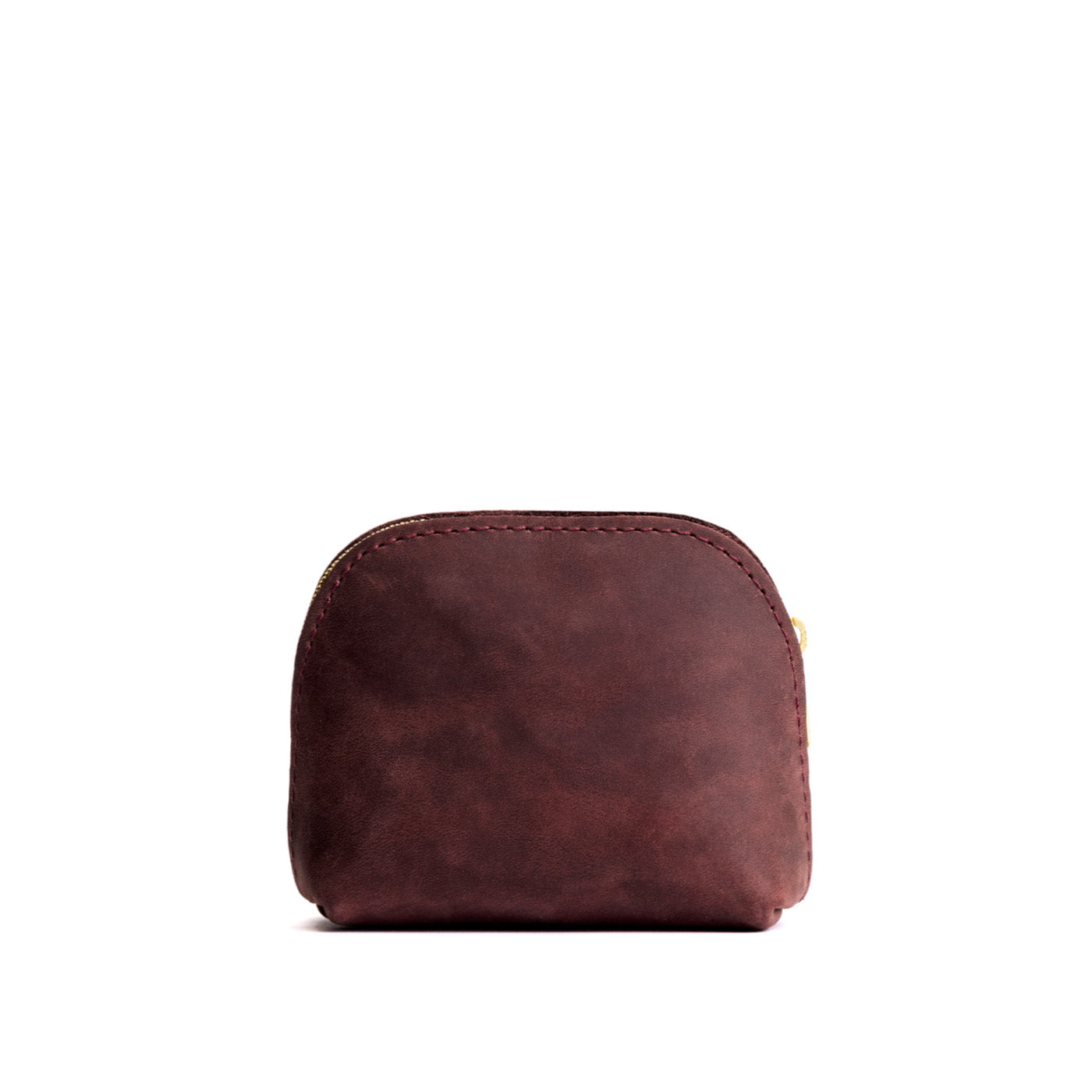 Merlot*Mini | Compact leather pouch with top zipper
