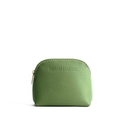 Matcha*Mini | Compact leather pouch with top zipper