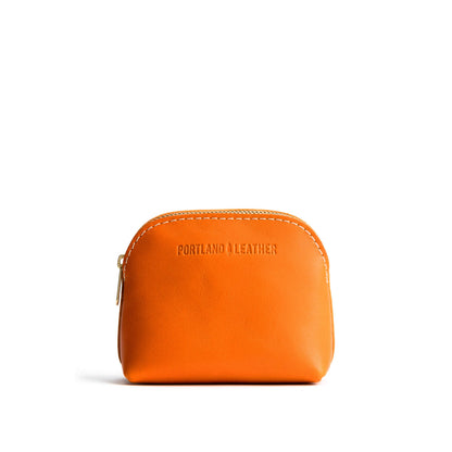 Clementine*Mini | Compact leather pouch with top zipper