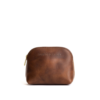 Tamarindo*Mini | Compact leather pouch with top zipper