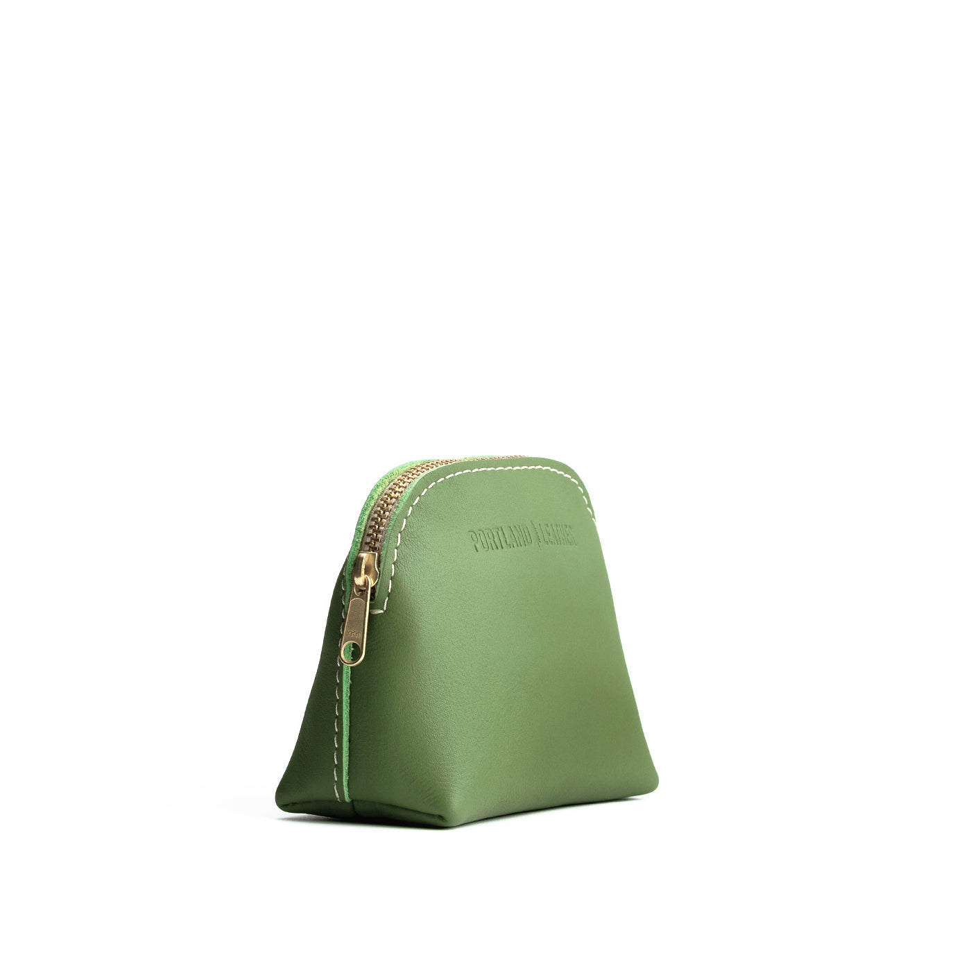 Matcha*Mini | Compact leather pouch with top zipper