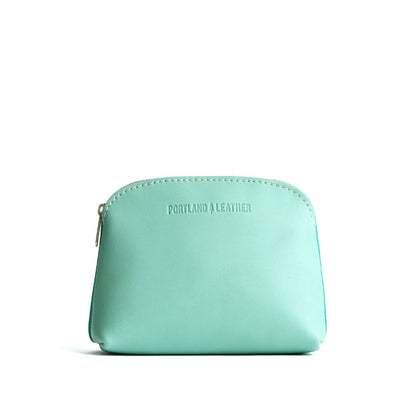 Mint*Classic | Compact leather pouch with top zipper