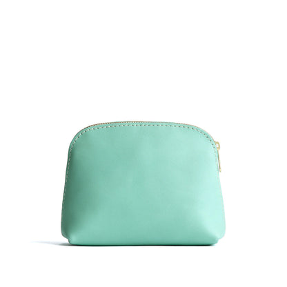 Mint*Classic | Compact leather pouch with top zipper