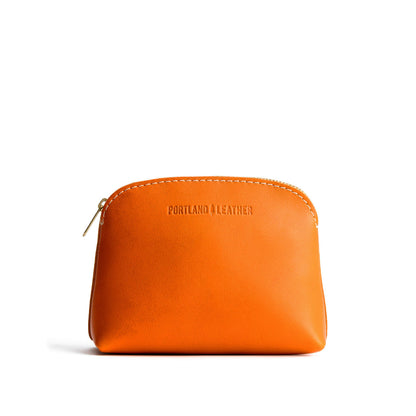Clementine*Classic | Compact leather pouch with top zipper