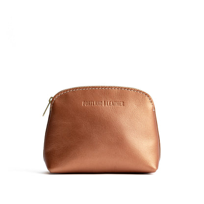 Hava*Classic | Compact leather pouch with top zipper