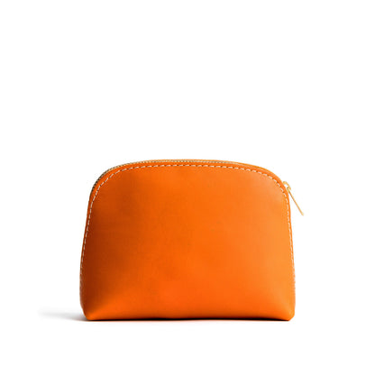 Clementine*Classic | Compact leather pouch with top zipper