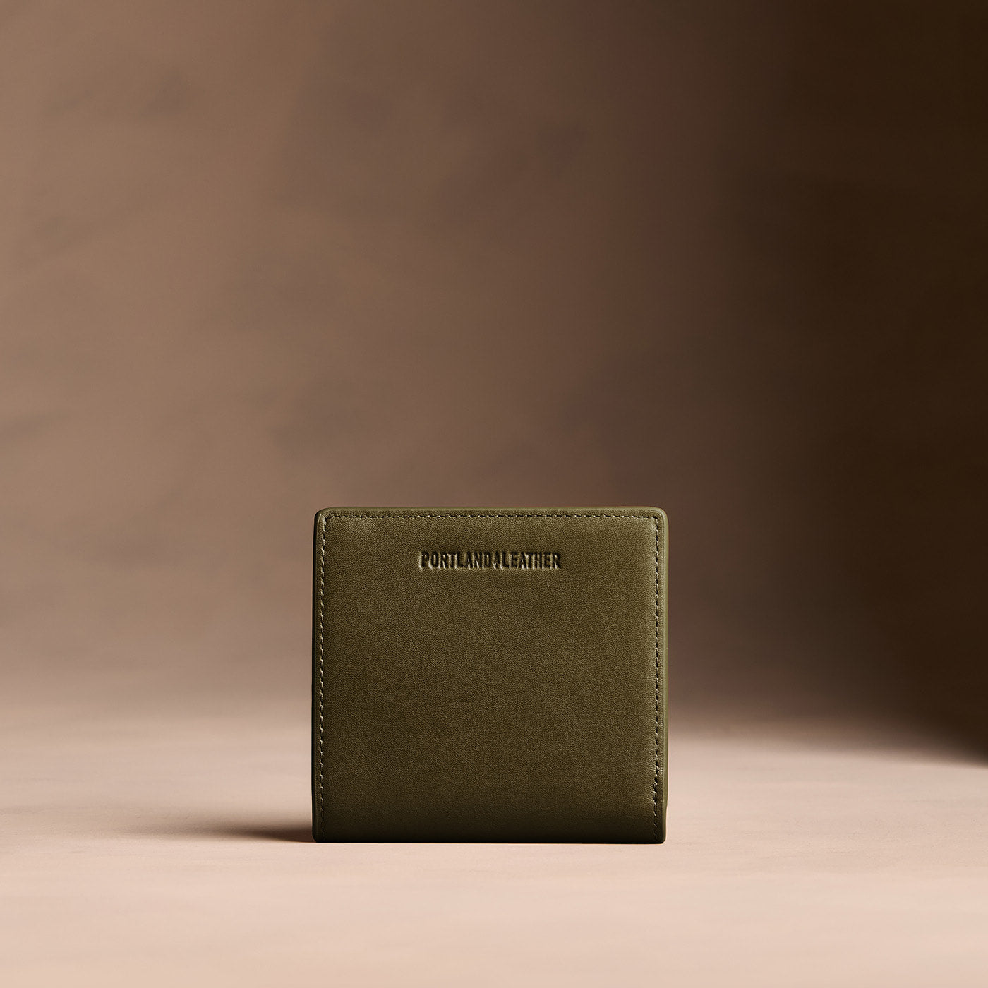 Bay Green*Small | Petite slim leather bifold wallet with multiple card slots and a zippered back pocket