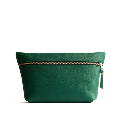 Bacalar*Extra Large | Large leather makeup bag with zipper