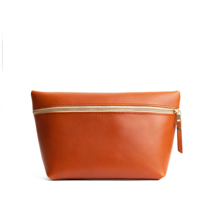 Tuscany*Extra Large | Large leather makeup bag with zipper