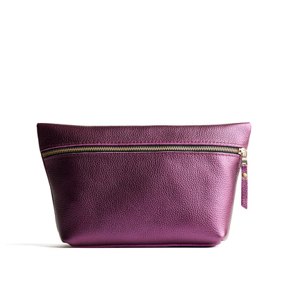 Ultra Violet*Extra Large | Large leather makeup bag with zipper