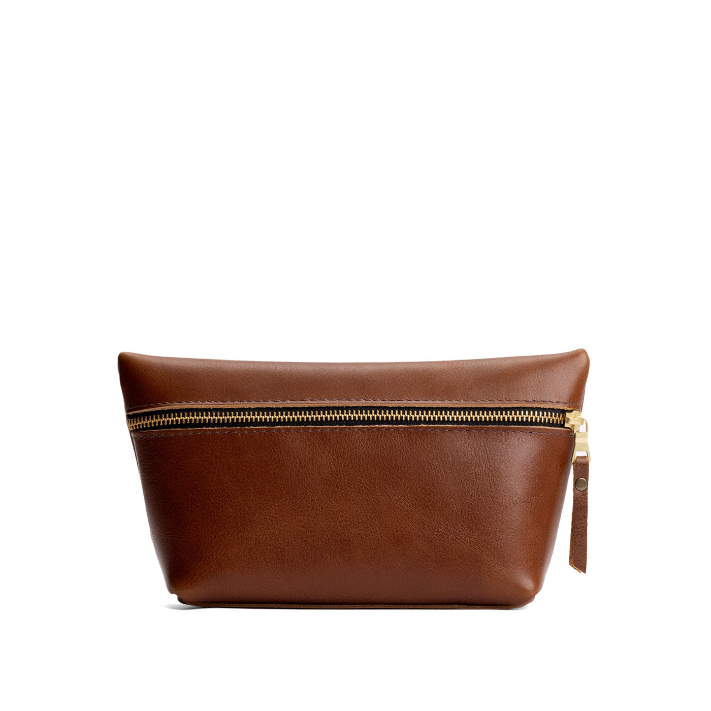 Carajillo*Large | Large leather makeup bag with zipper