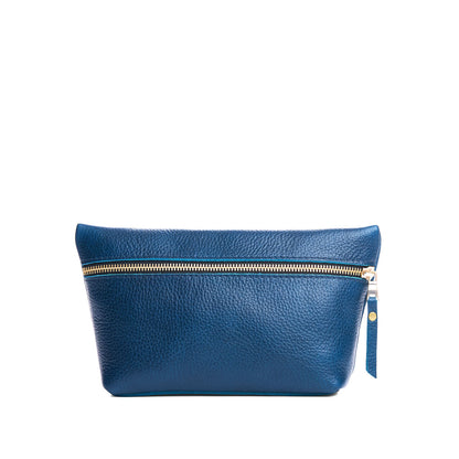 Caspian*Large | Large leather makeup bag with zipper