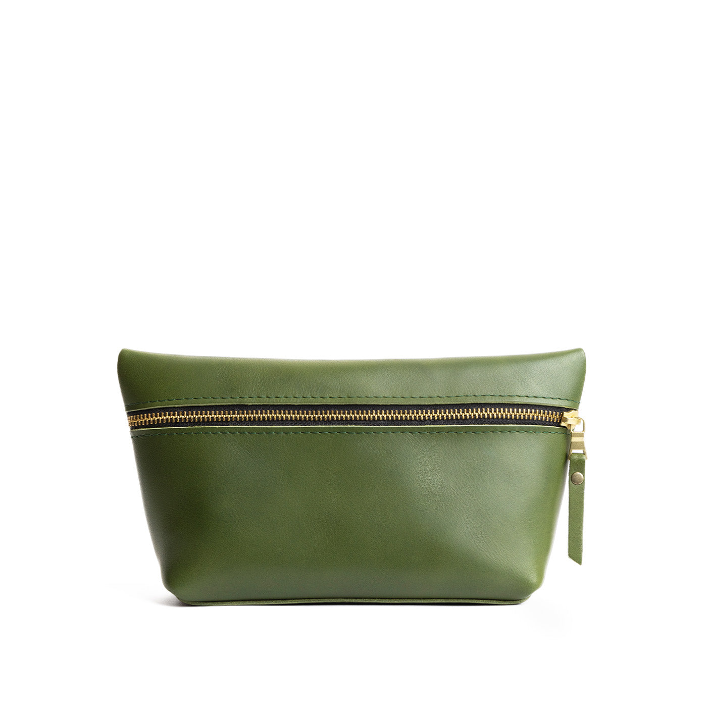 Pine*Large | Large leather makeup bag with zipper
