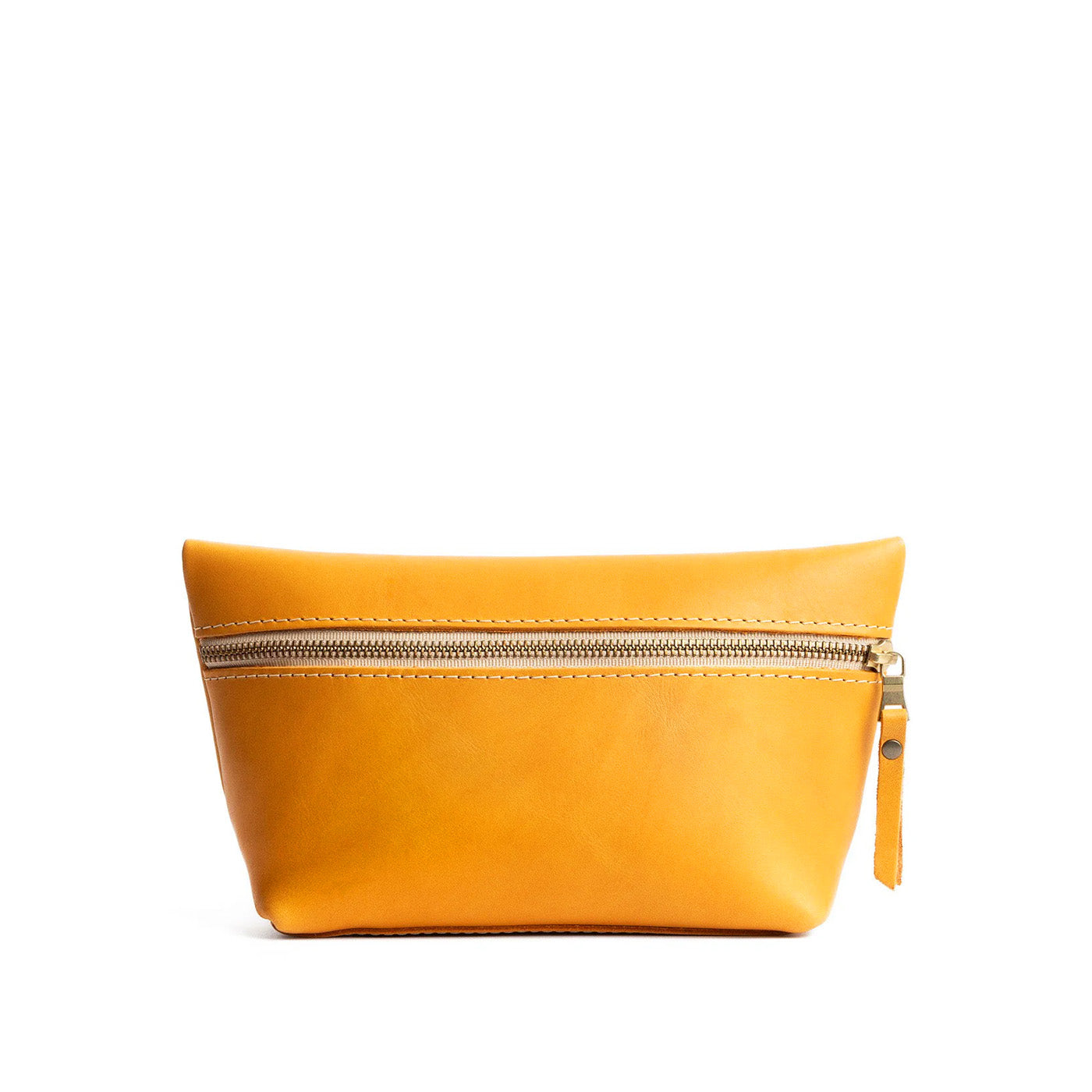 Sunflower*Large | Large leather makeup bag with zipper
