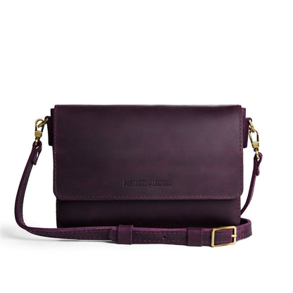 Larkspur*Medium | Leather Crossbody Bag with Magnetic Messenger Bag