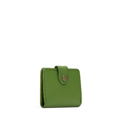 Cactus | Small leather wallet with snap closure