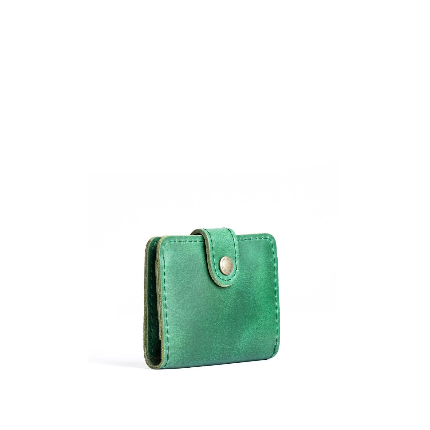 Cowboy Mint | Small leather wallet with snap closed