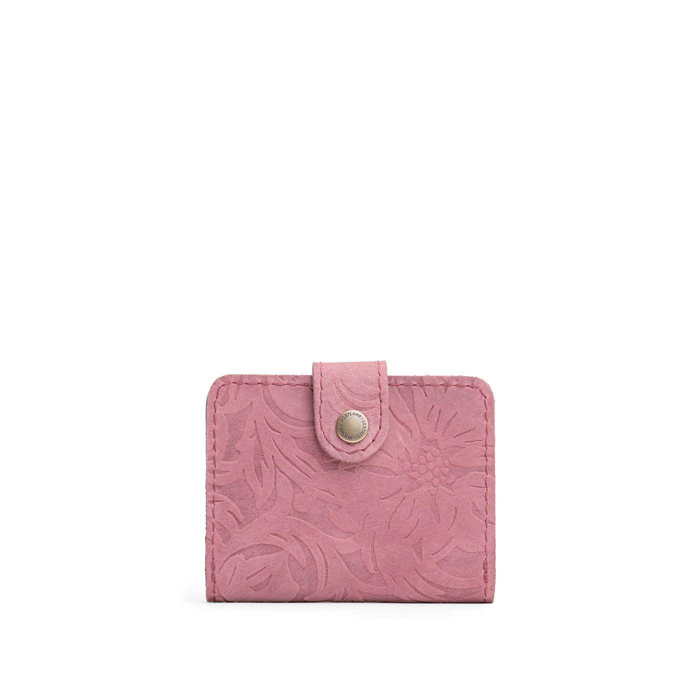 Hollyhock | Small leather wallet with snap closed