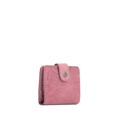 Hollyhock | Small leather wallet with snap closed