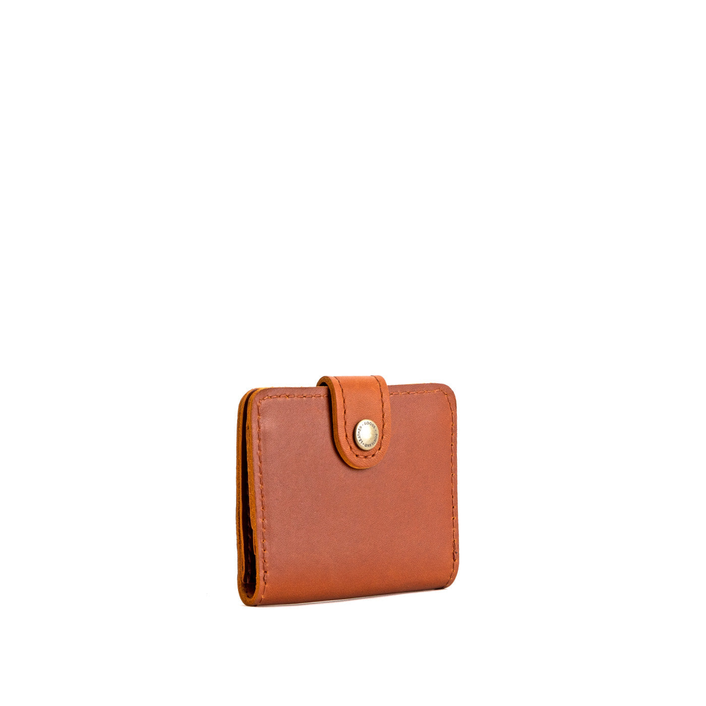 Honey | Small leather wallet with snap closed