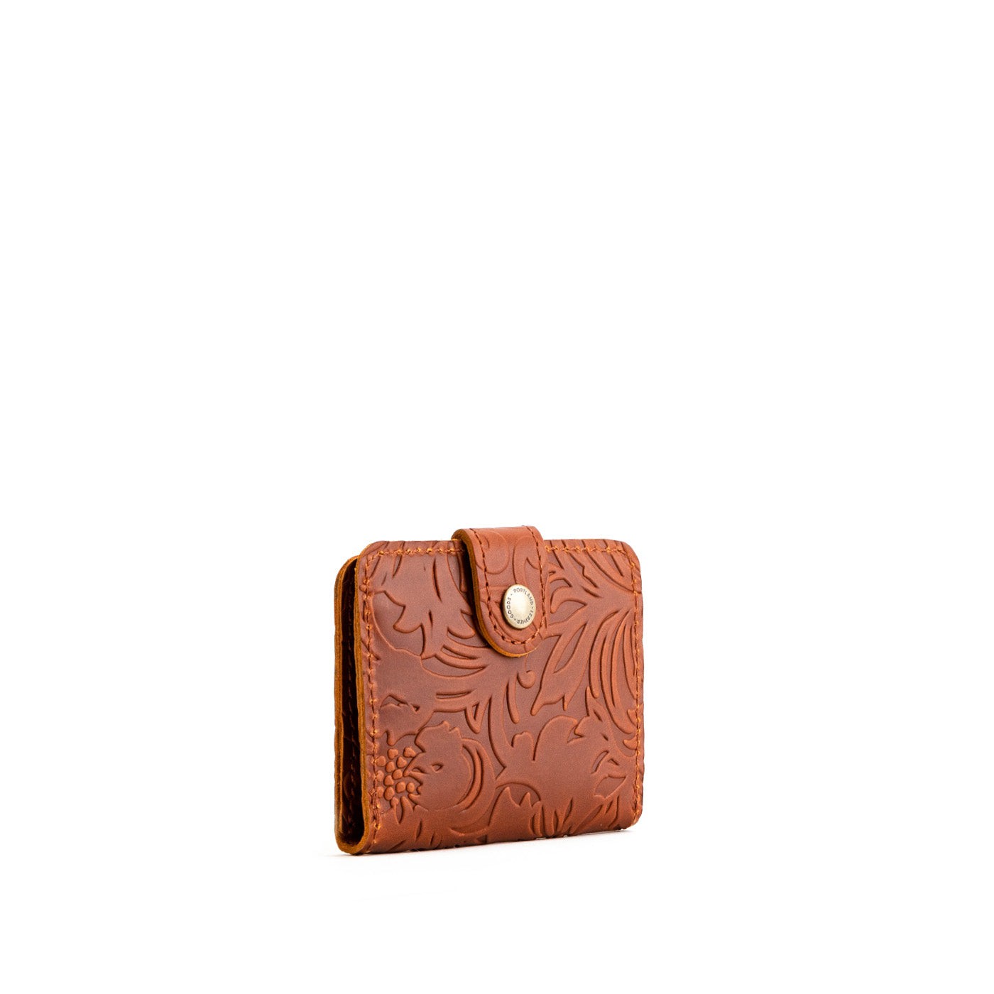 Meadow | Small leather wallet with snap closed