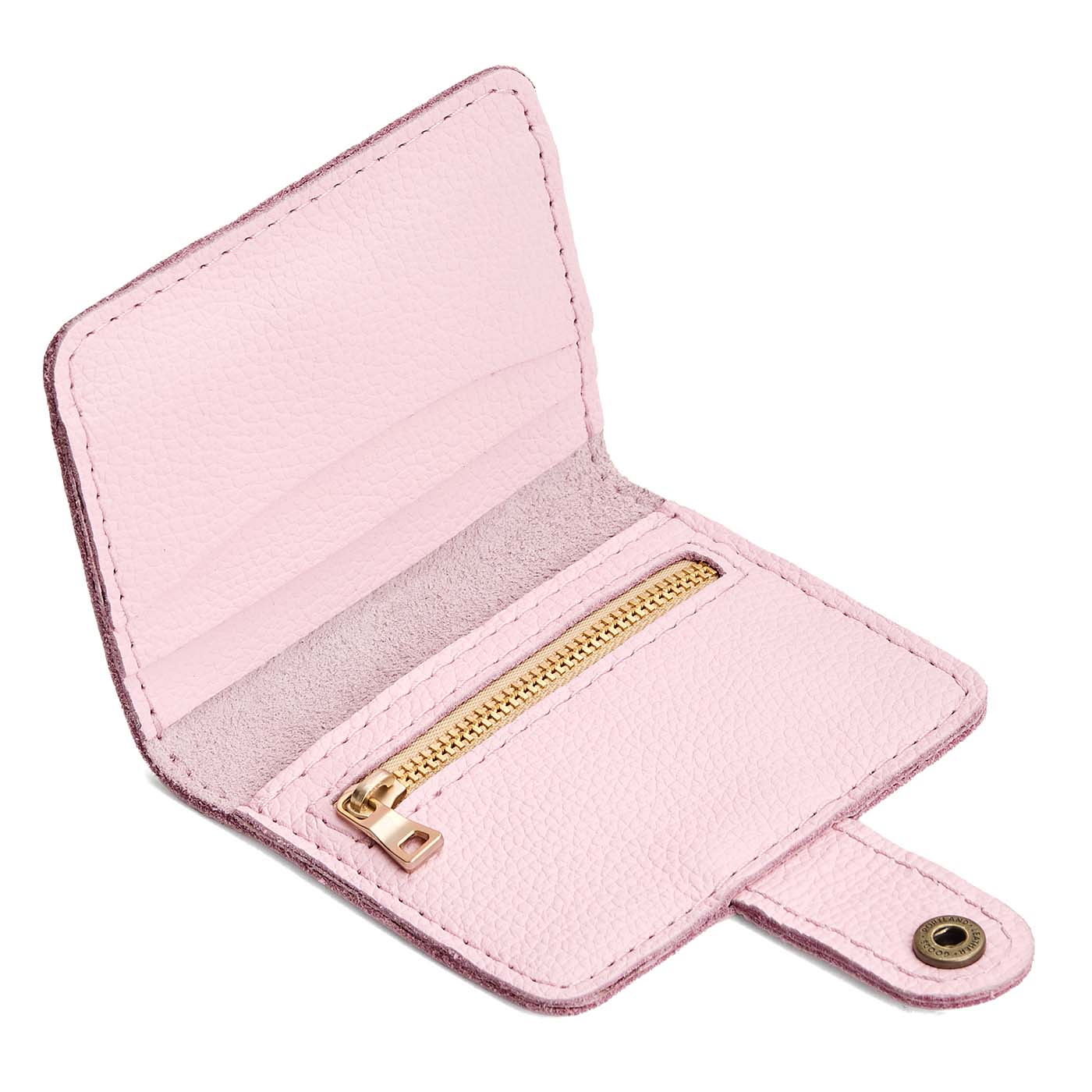 Pinkaboo | Small leather wallet with snap open