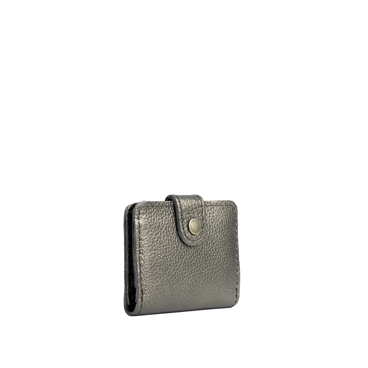 Stardust | Small leather wallet with snap closed