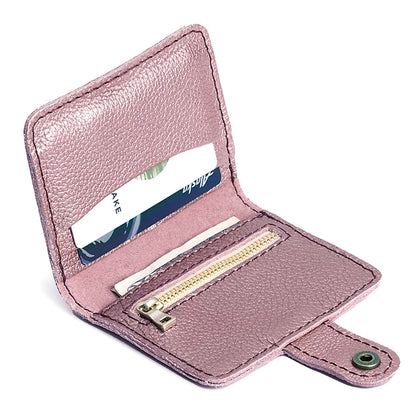 Supernova | Small leather wallet with snap open