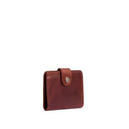 Timber | Small leather wallet with snap closed