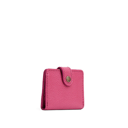 Wild Rose | Small leather wallet with snap closure