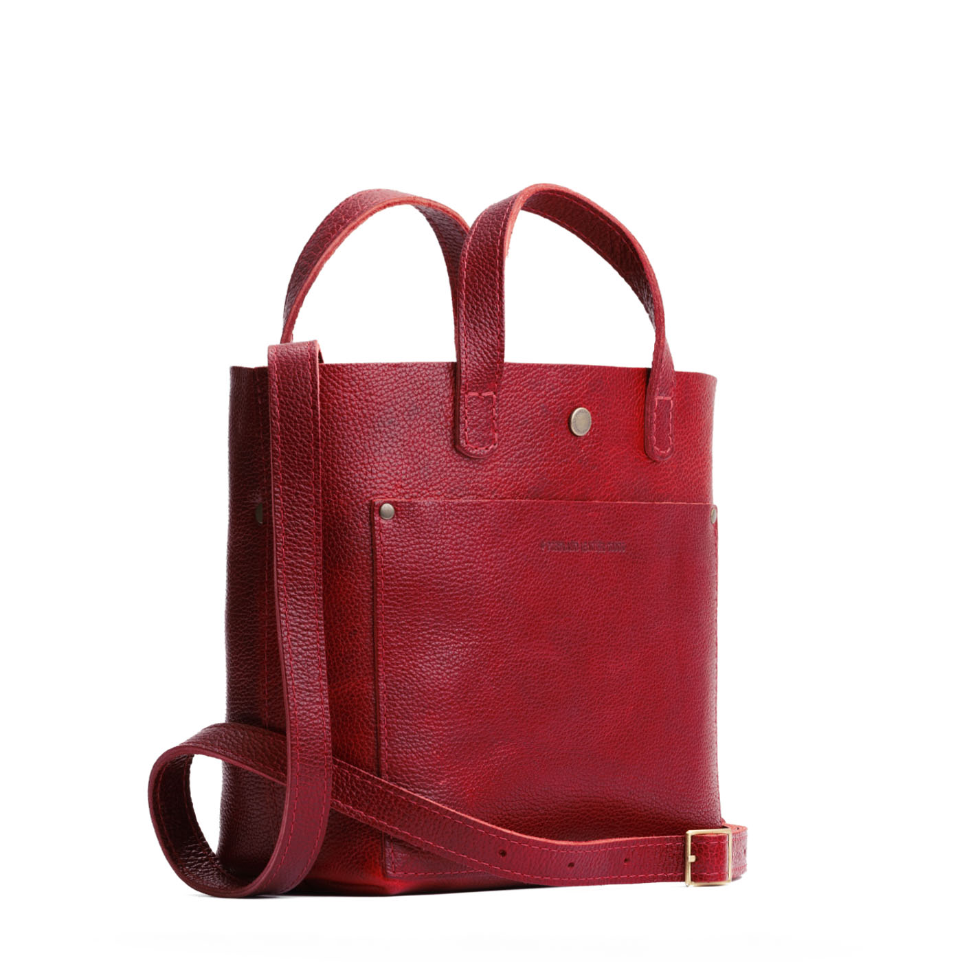 Chili Red*Classic | Crossbody tote bag with snap closure and front pocket