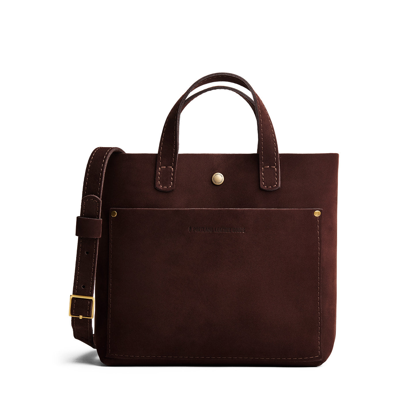 Velvet Brown*Classic | Crossbody tote bag with snap closure and front pocket