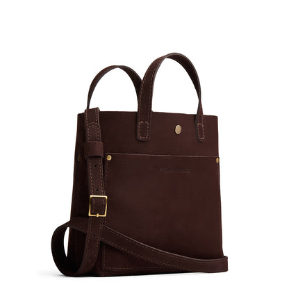 Velvet Brown*Classic | Crossbody tote bag with snap closure and front pocket