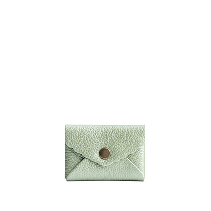 Beetle | Small leather card wallet with scalloped edge