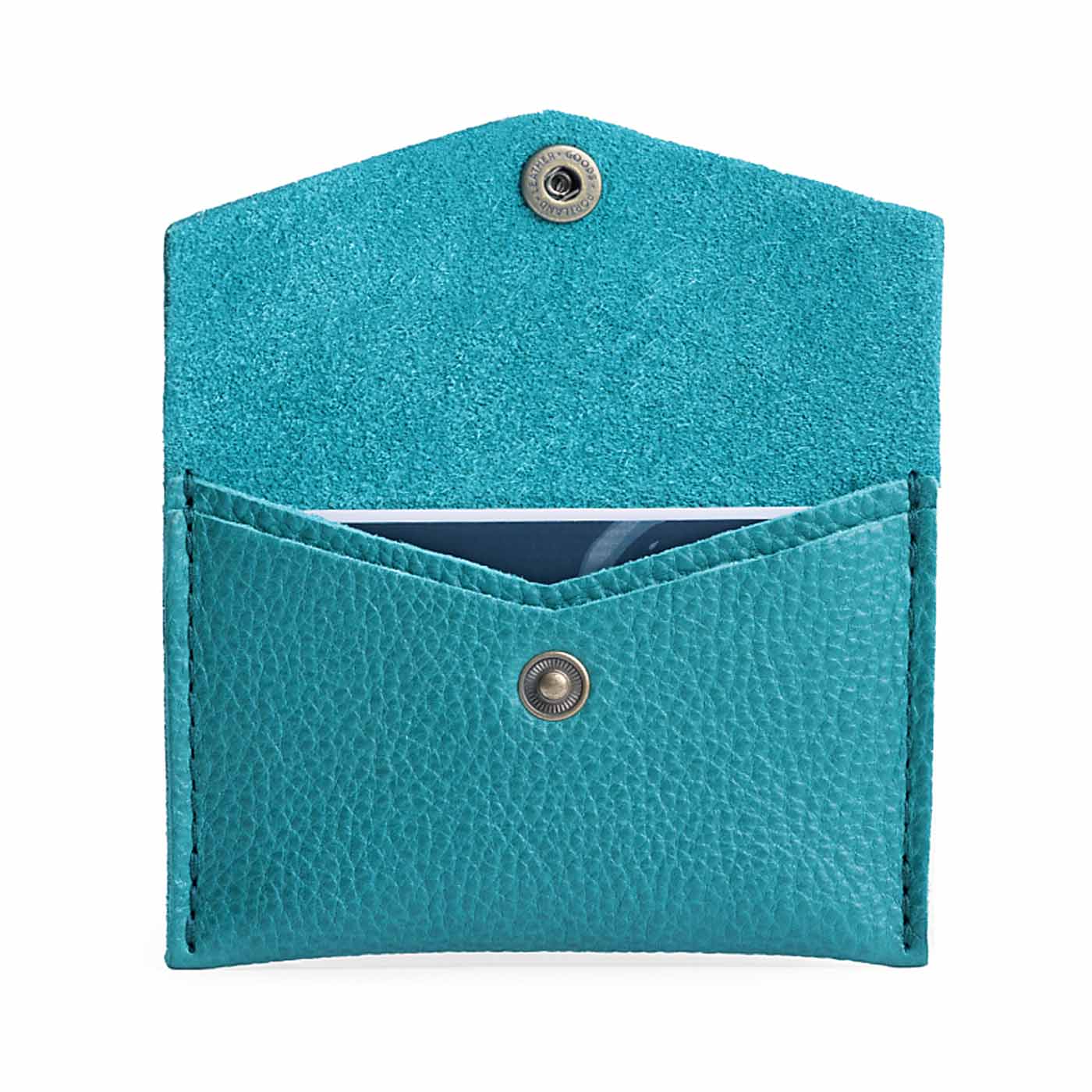 Baja | Small leather envelope card wallet with snap closure